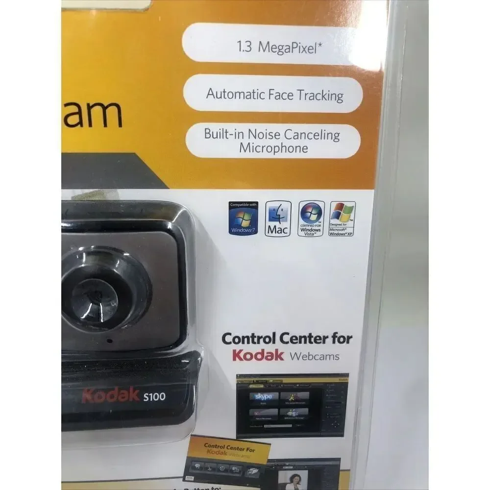 Kodak S100 WebCam USB 1.3 Megapixel, Automatic Face Tracking .2010